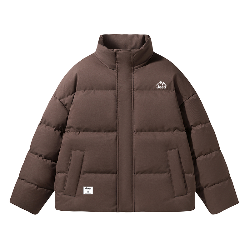 

Пуховик Unisex Stand Collar Thickened Padded Puffer Jacket Jeep, coffee