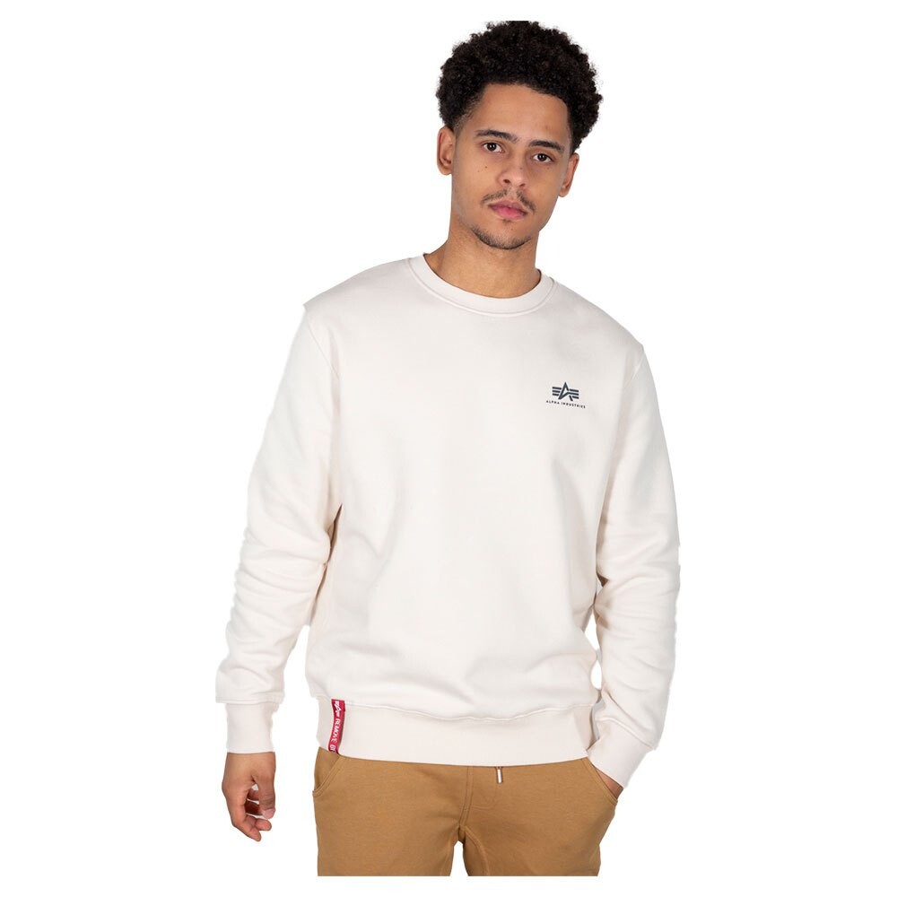

Толстовка Alpha Industries Basic Small Logo, белый