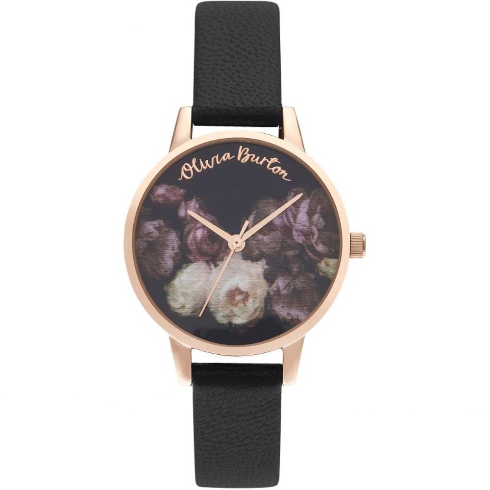 

Часы из черной синтетической кожи Olivia Burton