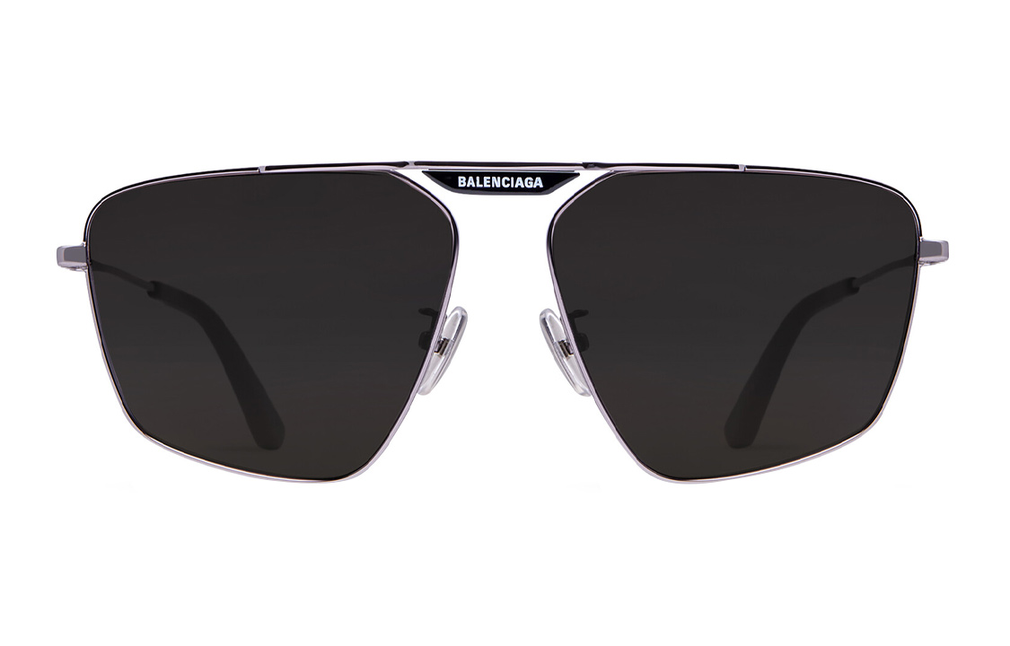 Balenciaga Авиаторские солнцезащитные очки Alloy мужские, Silver — фото 4