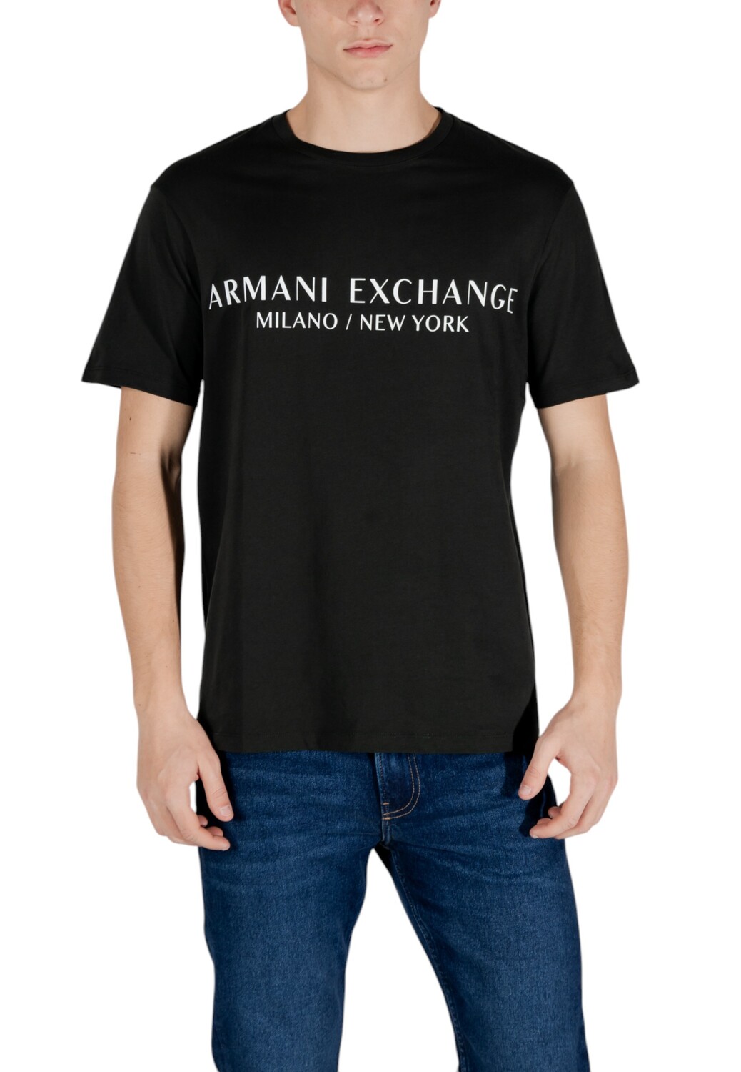 

Футболка мужская Armani Exchange с фирменным принтом, черный