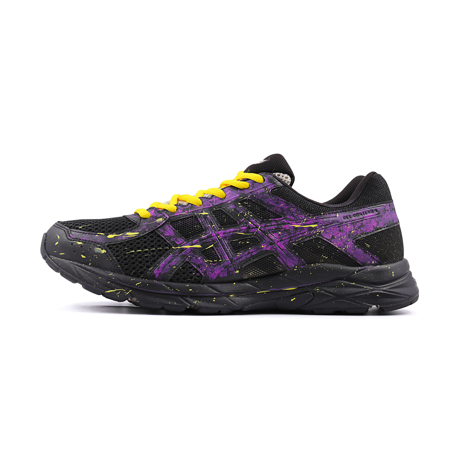 

ASICS Женские беговые кроссовки Gel Contend 4 для городских поездок с амортизацией, устойчивостью к истиранию и дышащие, низкие, цвет Purple Black