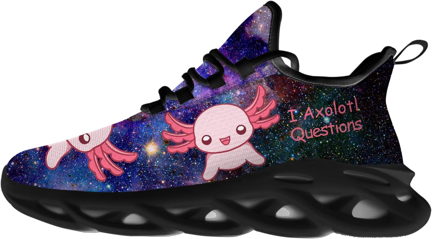

Кроссовки с аксолотлем для женщин и мужчин для бега по шоссе, ходьбы, тенниса, легкие спортивные кроссовки, обувь с изображением животных, подарки для мужчин и женщин Ciadoon, мультиколор