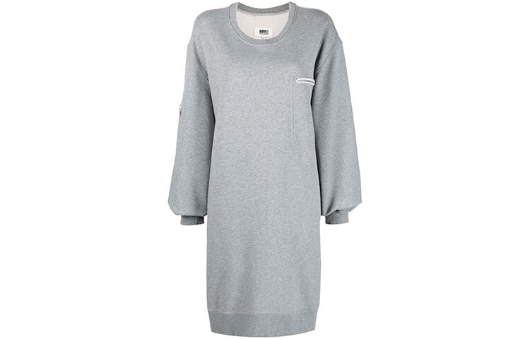 

Платье с длинными рукавами женское серое Mm6 Maison Margiela