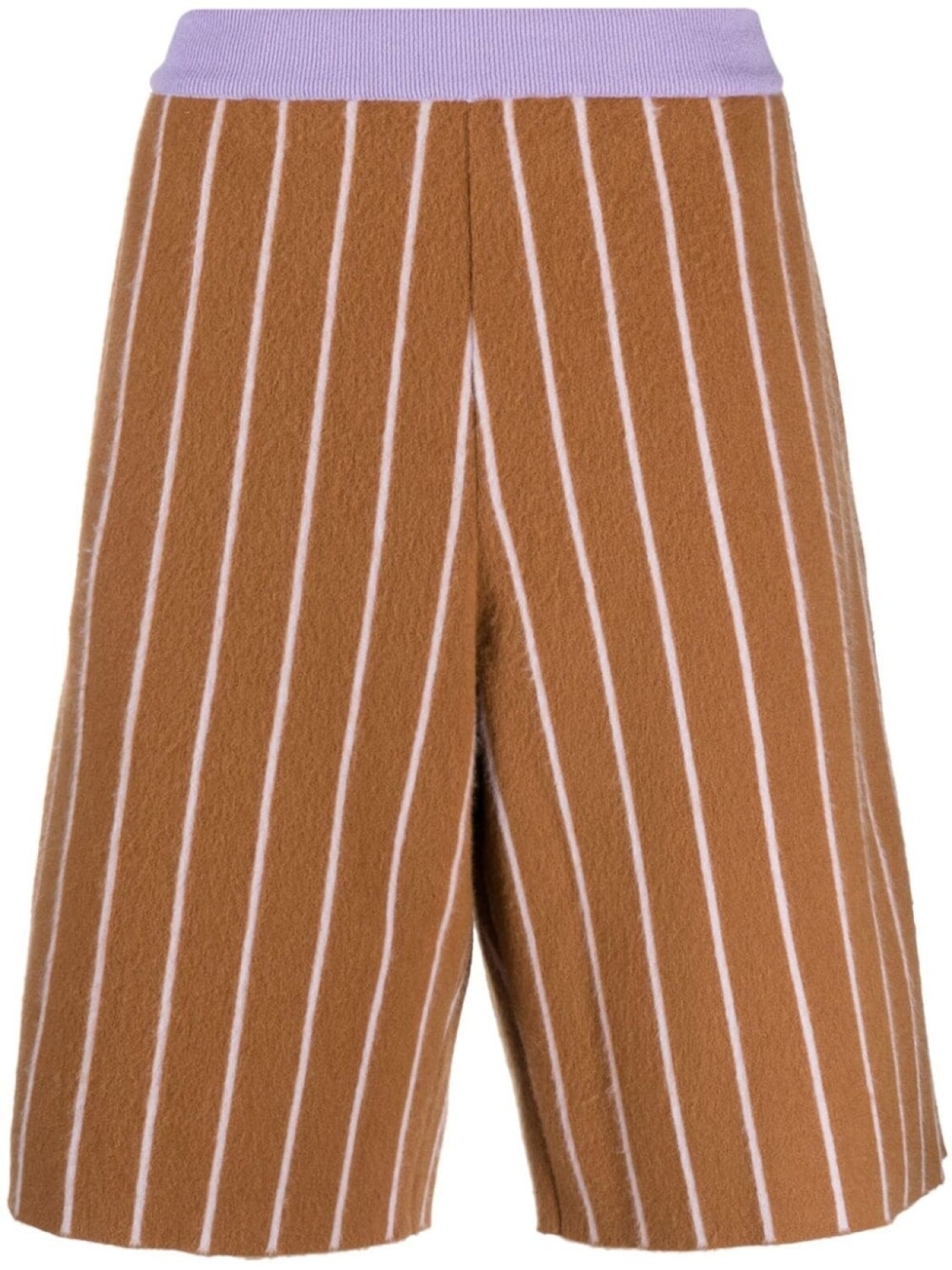 

Zegna кашемировые шорты в полоску, коричневый