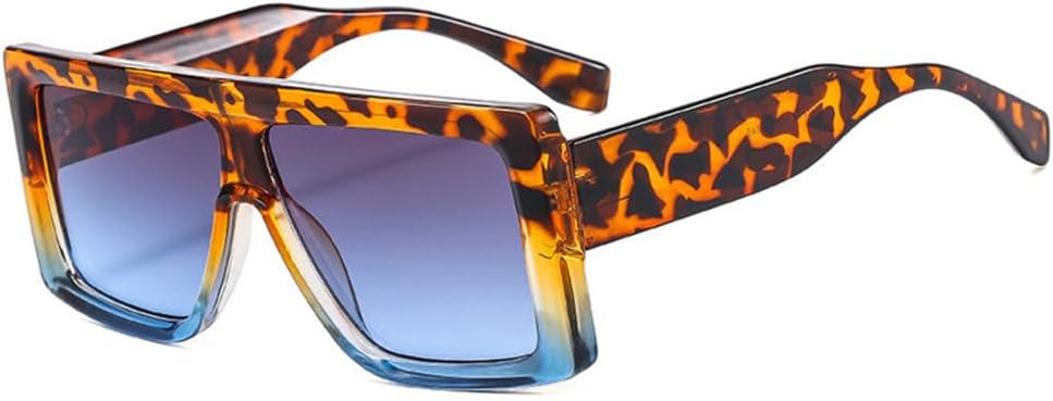 

2027 Модные большие квадратные солнцезащитные очки для женщин, винтажные очки в крупной оправе для мужчин, солнцезащитные очки UV400, синие, один размер MTZJH, One Color