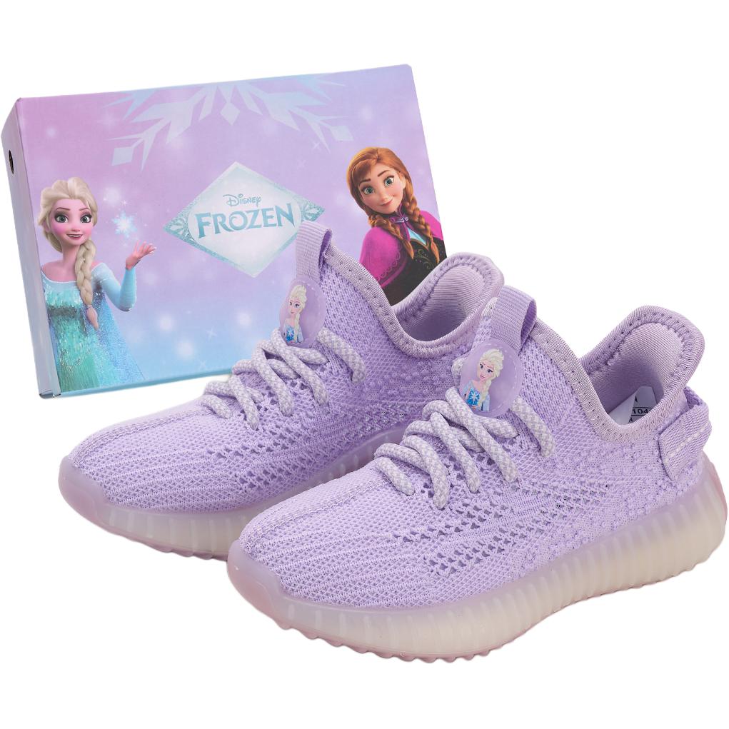 Кроссовки серии Frozen Series с противоскользящей подошвой, амортизирующие, износостойкие, дышащие, с низким верхом, для повседневной носки, для детей Disney, фиолетовый — фото 2