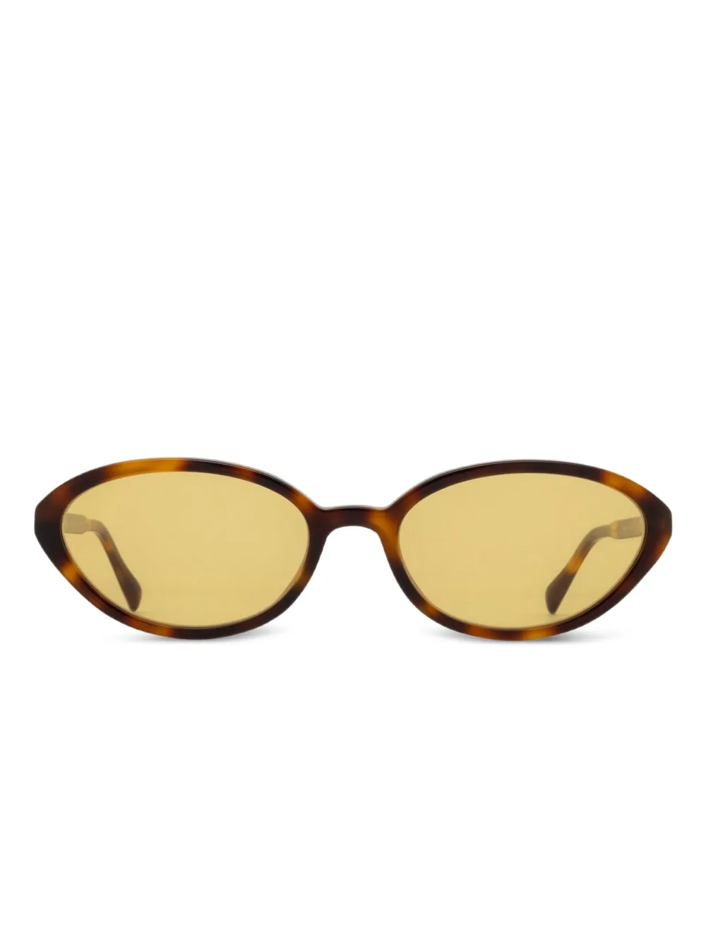 

Солнцезащитные очки в овальной оправе черепаховой расцветки Mykita, коричневый