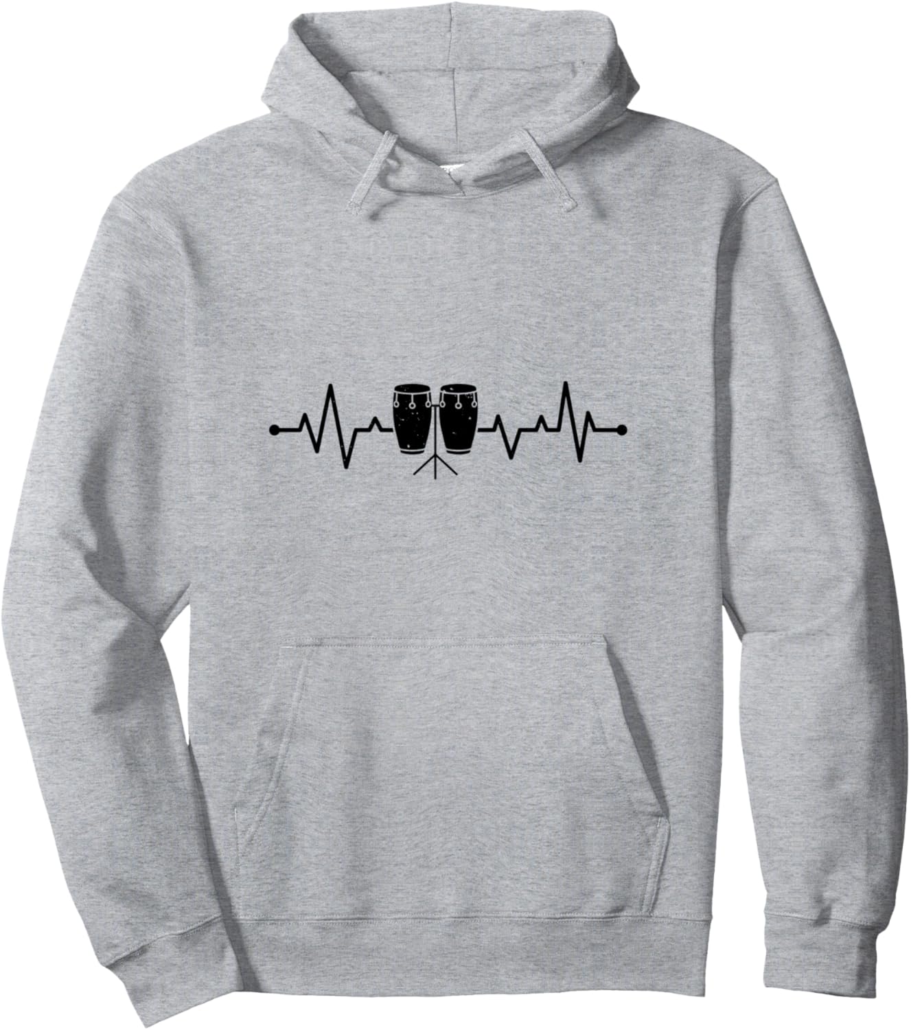 

Барабанщик конга Барабан конга Сердцебиение Барабан конга Толстовка Conga Drums Conga Music Conga Player, серый