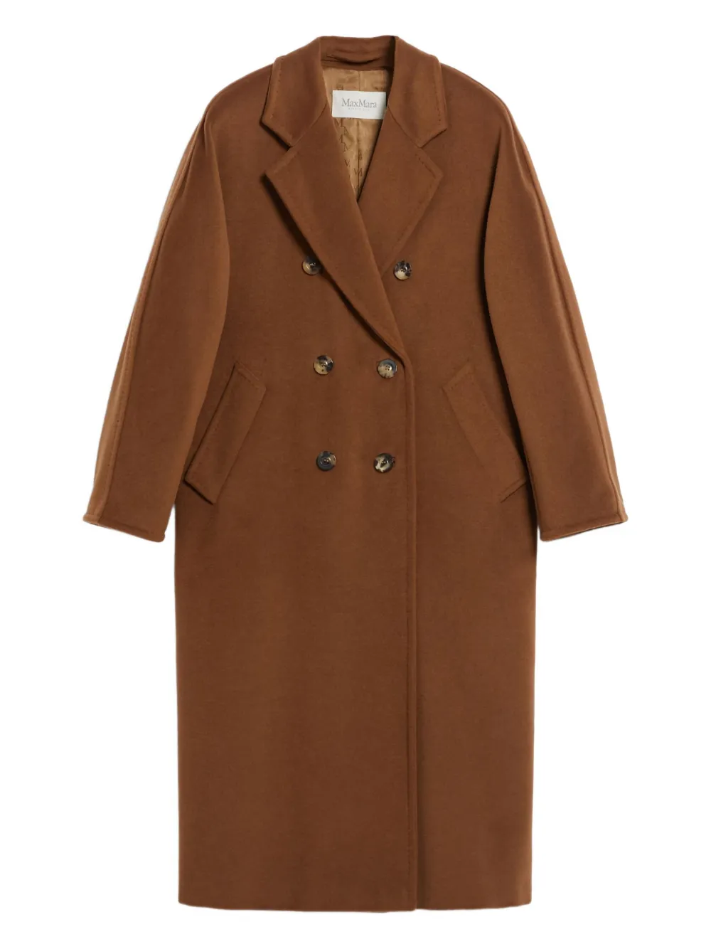 

Двубортное шерстяное пальто (101801 год) MAX MARA, коричневый