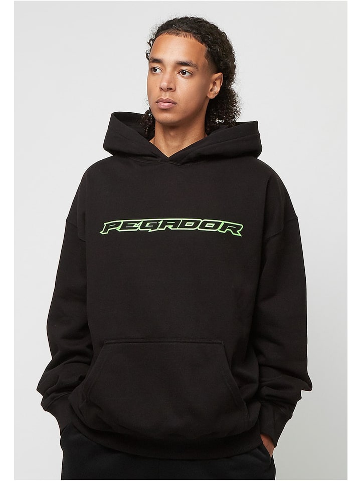 

Толстовка PEGADOR черного цвета с потертостями PEGADOR