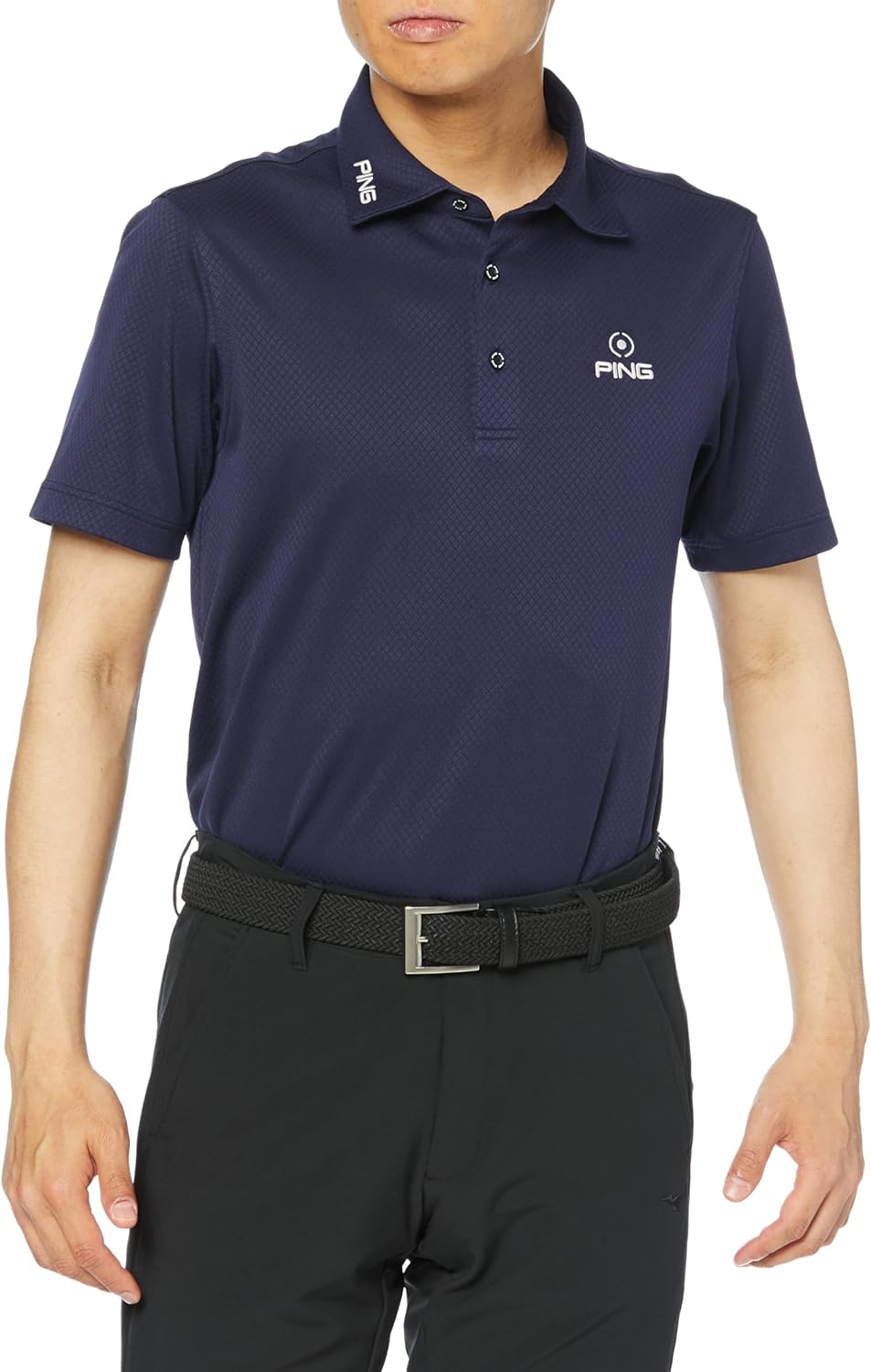 

Мужская поло-рубашка с коротким рукавом Pin Apparel 621-4160101 (с логотипом One Point/эластичная ткань) / для гольфа, темно-синяя (120navy) Ping