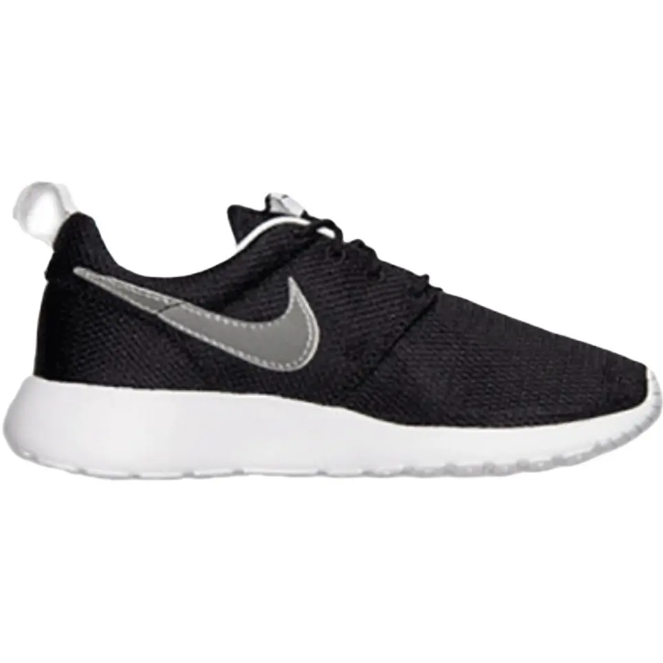 Кроссовки для бега Roshe Run с низким верхом, противоскользящие, износостойкие, для детей и подростков Nike, черный — фото 2