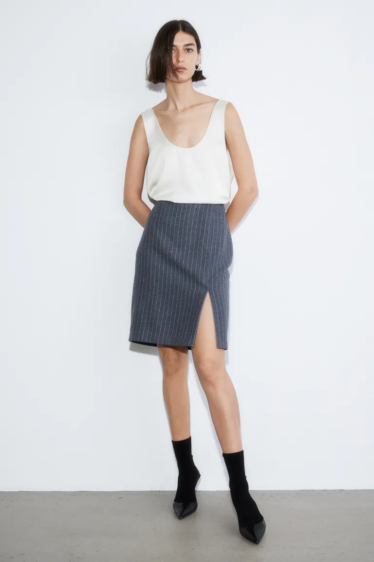 

Атласная майка H&M, белый