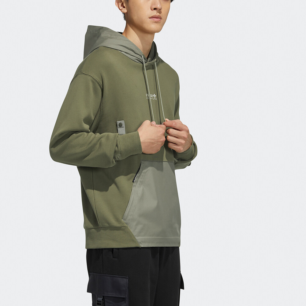 Толстовка мужская оливковая Adidas Originals, оливковый — фото 4