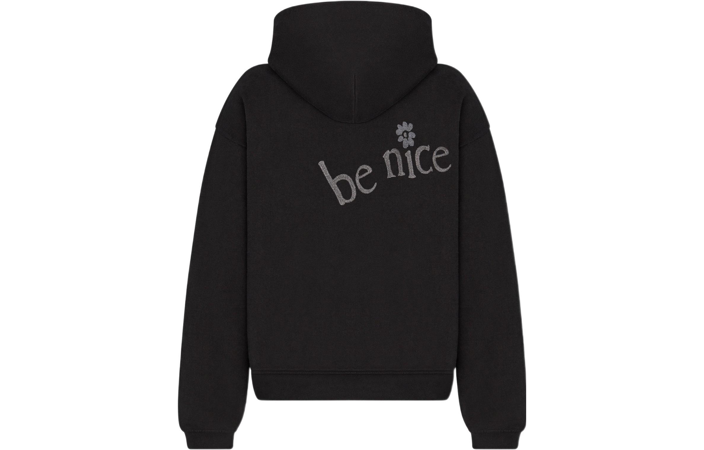 X Erl Relaxed Fit Hooded Sweatshirt DIOR, Black — фото 2
