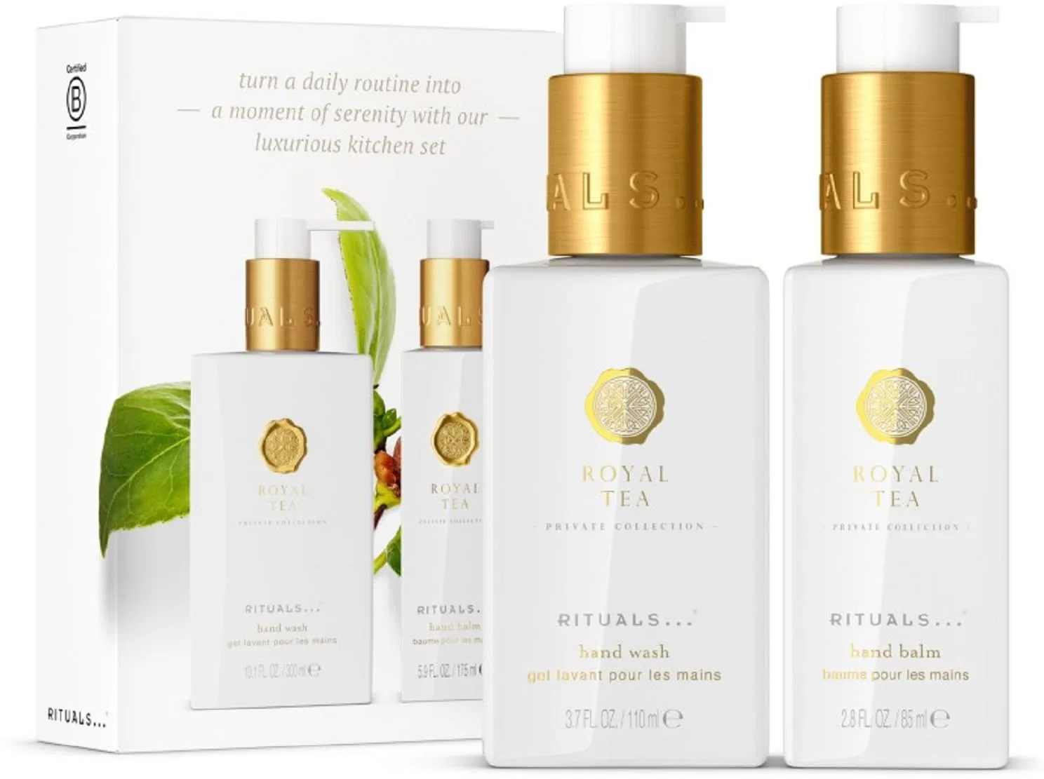 Дорожный набор Rituals Private Collection Royal Tea: мыло 110 мл + бальзам для рук 85 мл Rituals