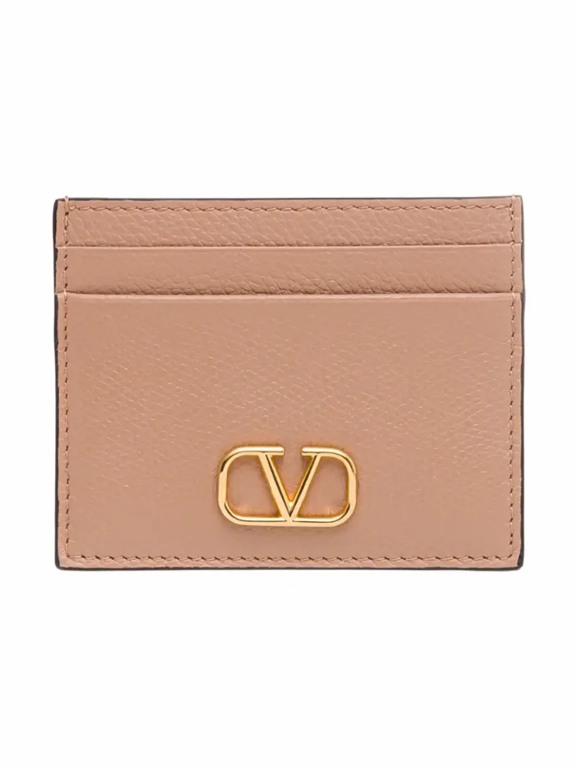 

Кожаная визитница V-logo Valentino Garavani, бежевый