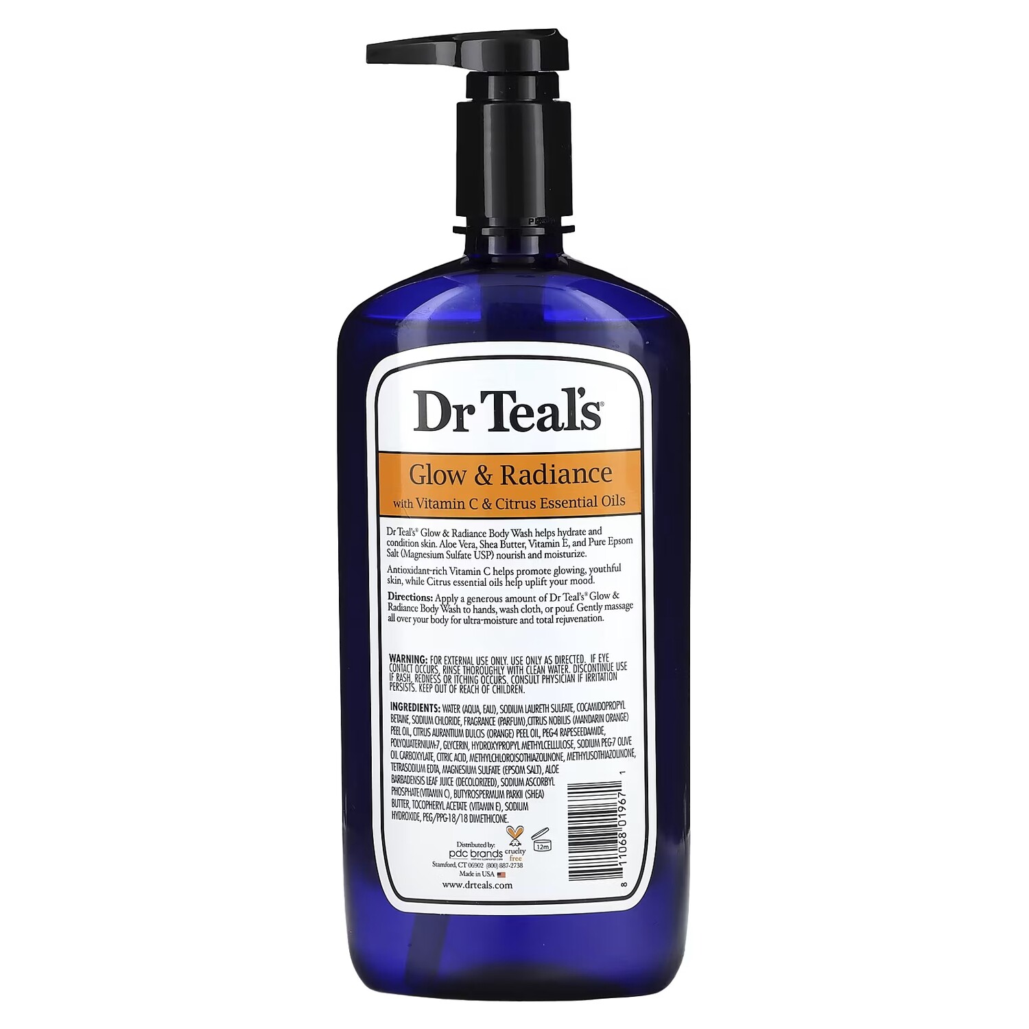 Гель для душа Dr. Teal's с чистой английской солью, 710 мл — фото 2