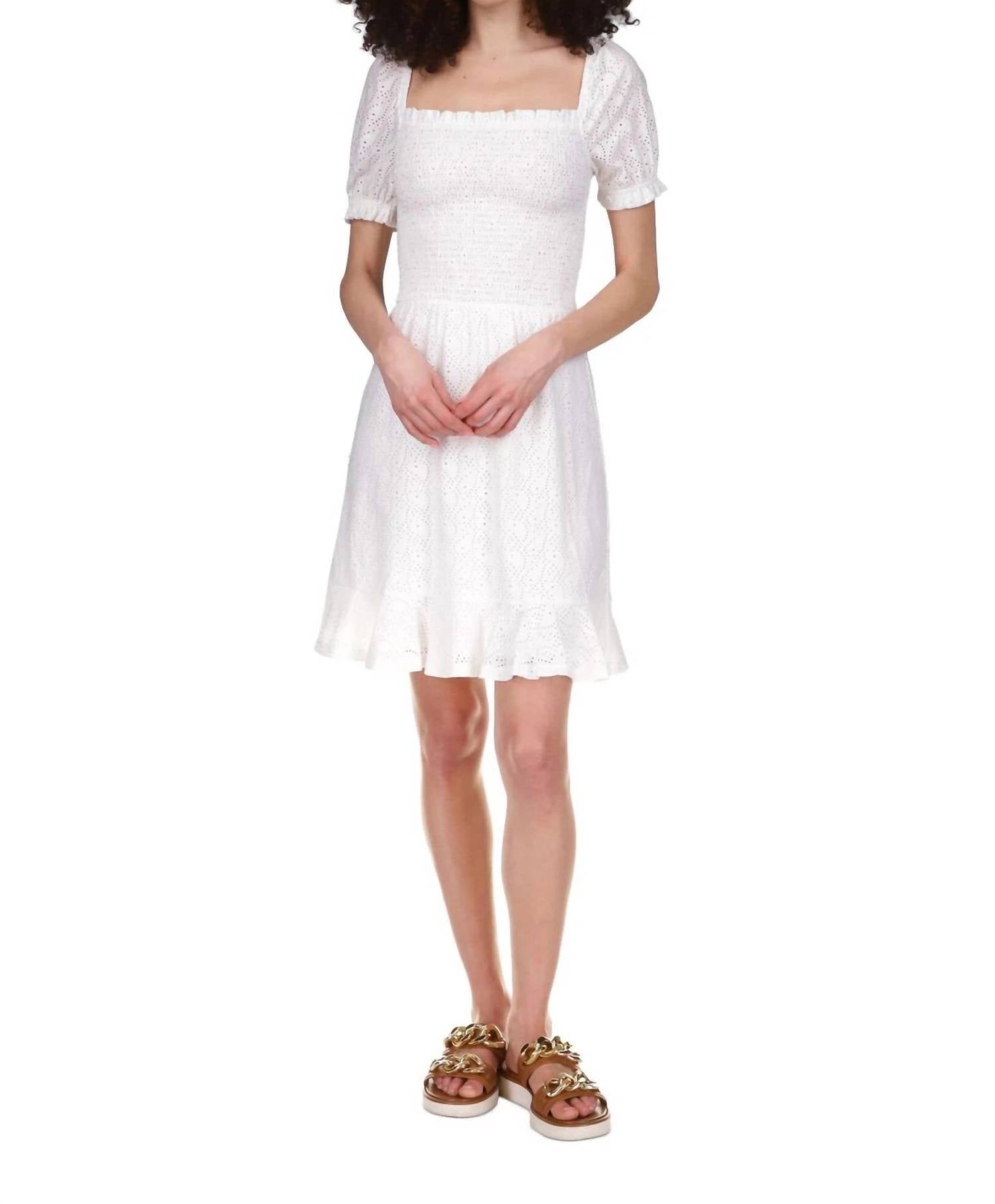 

Платье с вышитым логотипом Peasant в белом цвете Michael Kors