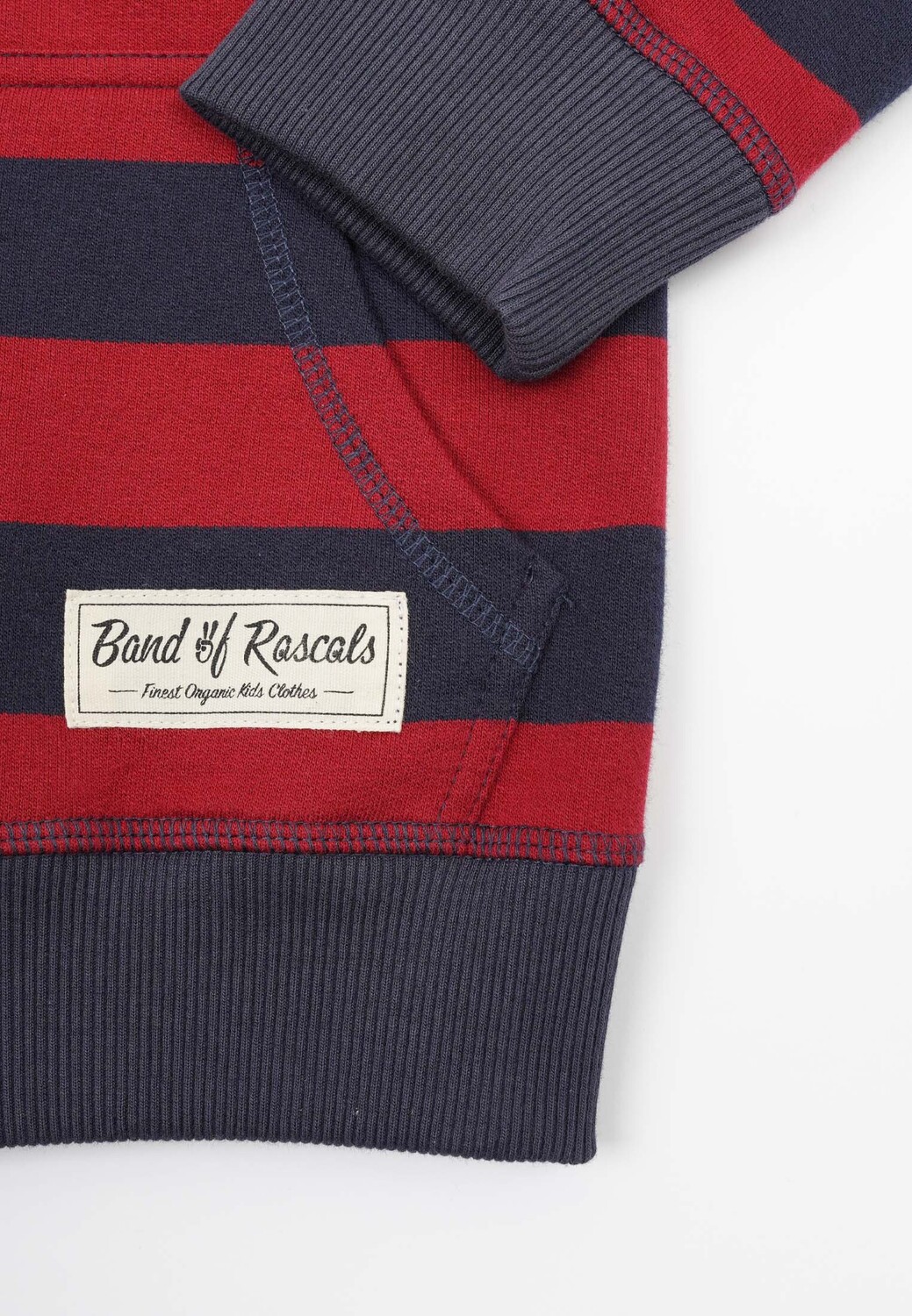 Толстовка Band of Rascals Kapuzenpullover Striped Zip, красный — фото 4