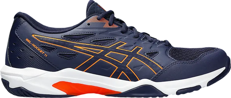 

Кроссовки Gel Rocket 11 Wide 'Peacoat Shocking Orange', синий