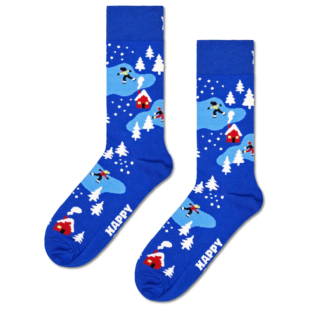 

Носки Happy Winter night crew, синий