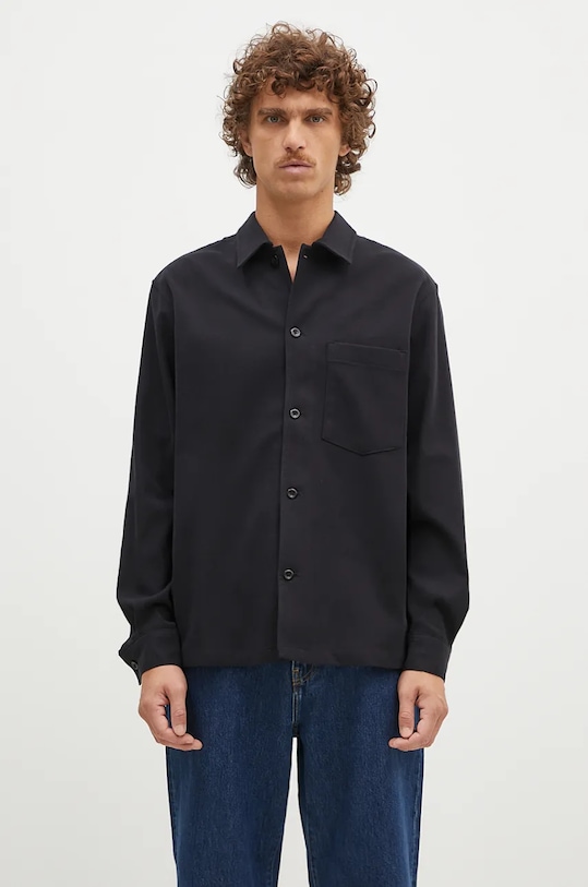 

Рубашка с добавлением шерсти Carsten Cotton Wool LS Shirt Norse Projects, черный