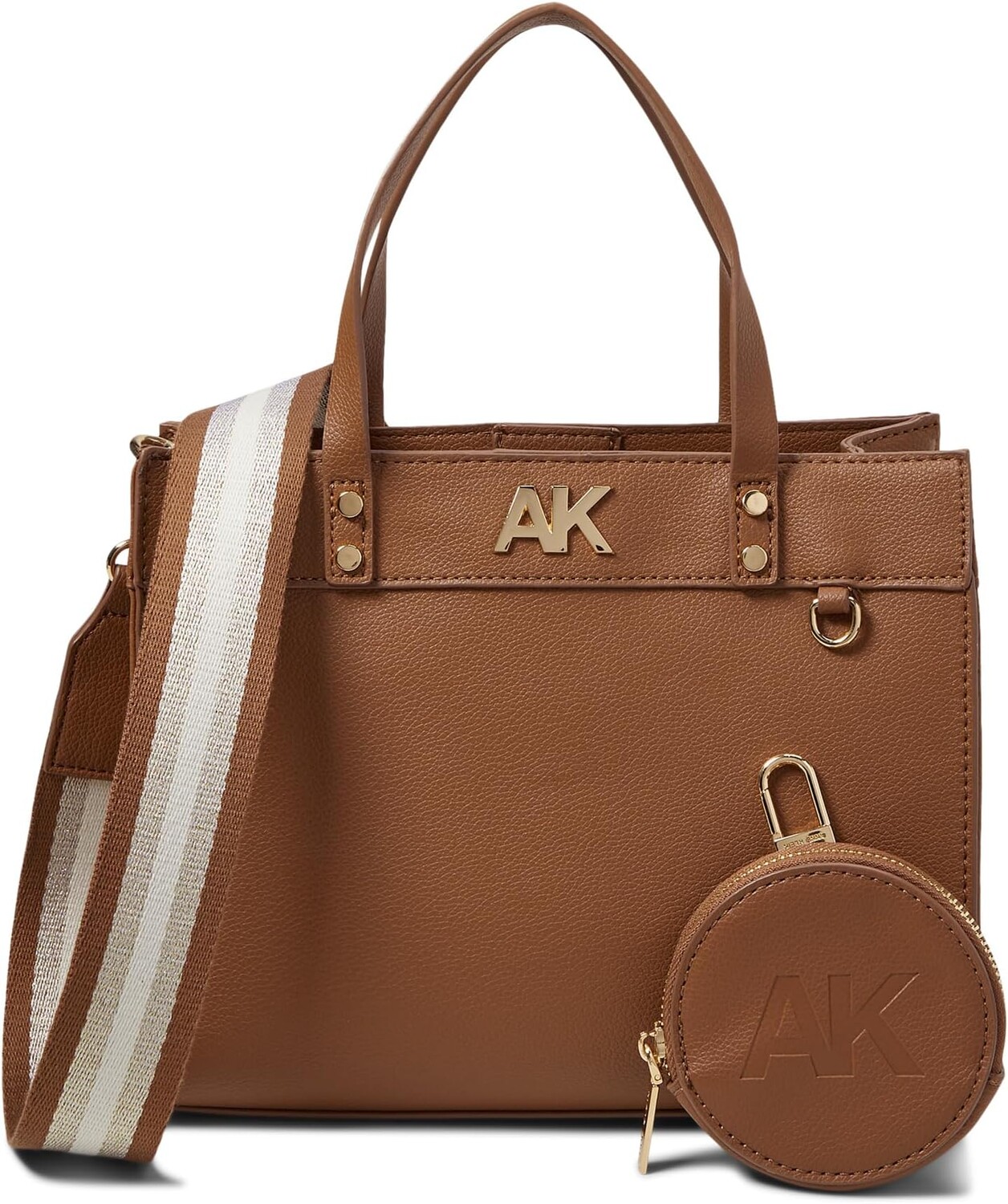 

Сумка Anne Klein Mini Convertible Tote w/ Web Strap & Coin Purse, цвет Chestnut/Chestnut/Gold