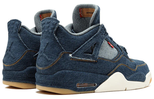 Кроссовки 4 retro x levidenim' Air Jordan, синий — фото 4