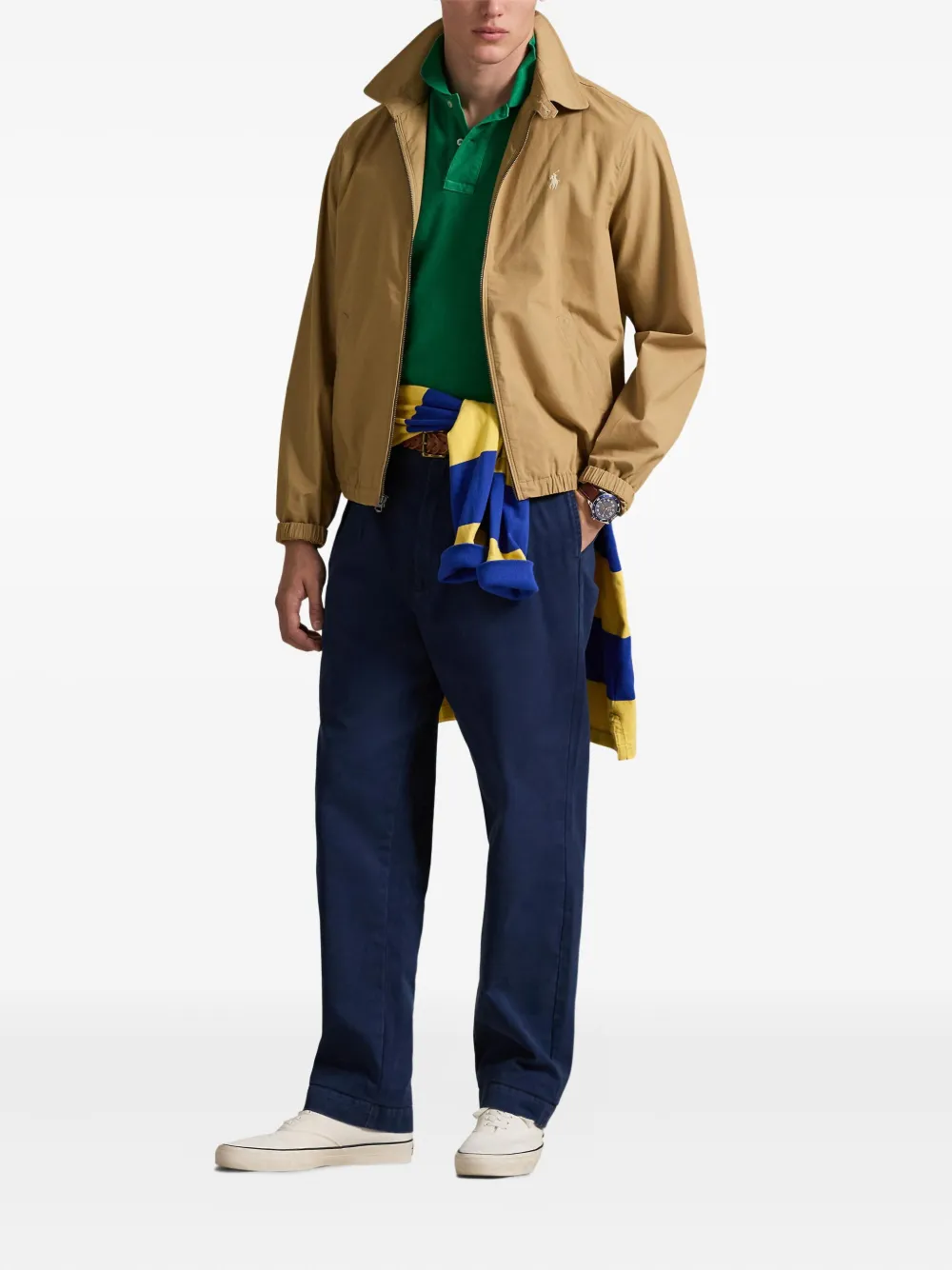Прямые брюки Whitman со складками Polo Ralph Lauren, синий — фото 2