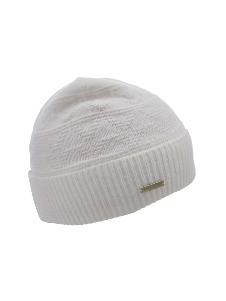 

вязаная шапка бежевого цвета Seeberger