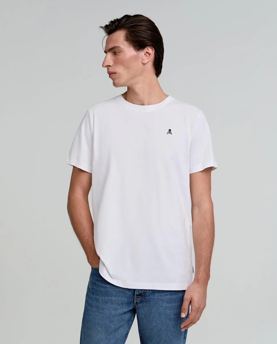 

Мужская хлопковая футболка с короткими рукавами Scalpers, белый