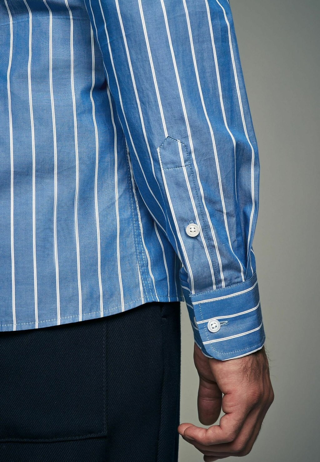 Рубашка STRIPED Next, синий — фото 4