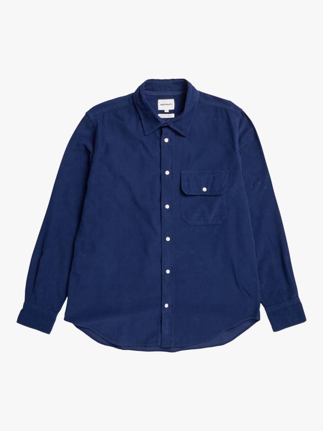 

Хлопковая рубашка Algo Regular Fit с вельветовым эффектом Norse Projects, Dark Navy