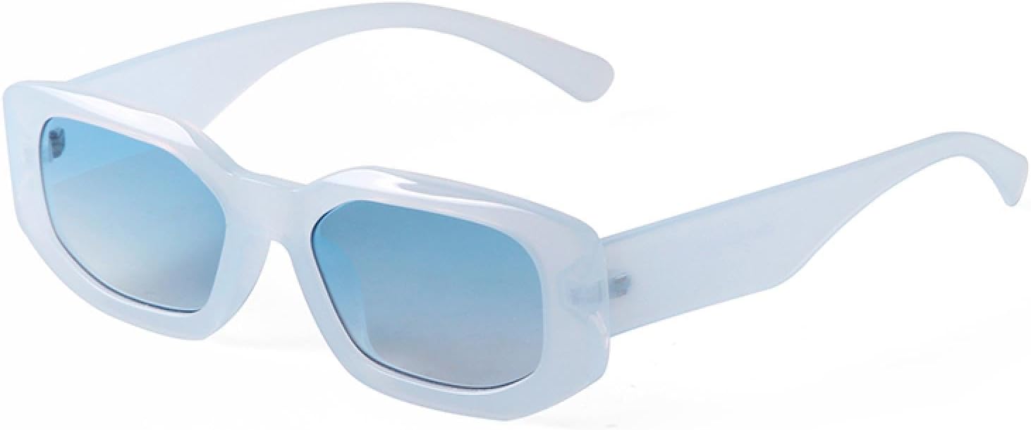 

Солнцезащитные очки прямоугольной формы для женщин с оранжево-зелеными линзами; солнцезащитные очки неправильной формы для мужчин с квадратной оправой; очки с защитой от УФ-излучения UV400 для женщин WNCKSQ, C5 Blue