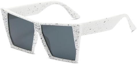 

Женские солнцезащитные очки большого квадратного размера 2027 года, модные солнцезащитные очки с градиентными линзами и защитой от УФ-излучения UV400 MTZJH, White Black