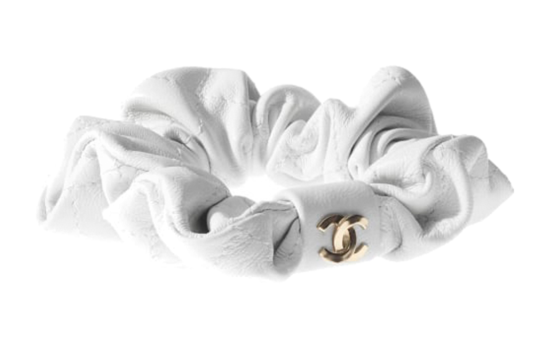 CHANEL Ламе металлическая резинка для волос women's white — фото 2