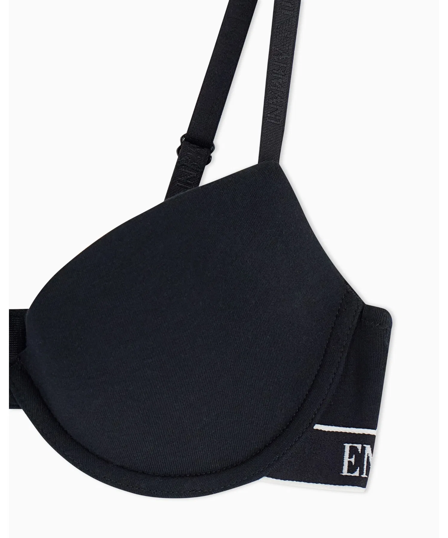[Emporio Armani] Бюстгальтер ASV Iconic Push Up, органический трикотаж, подкладка с логотипом — фото 4