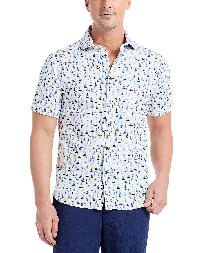 

Тихоокеанская вязаная рубашка с коротким рукавом Robert Graham, мультиколор
