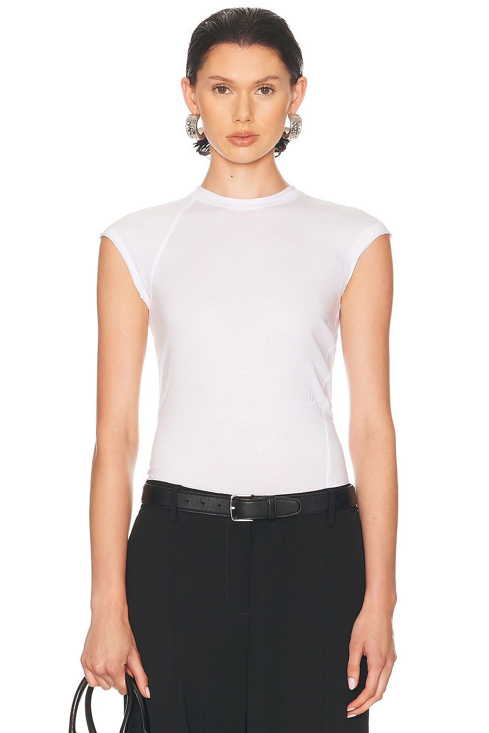 

Топ с каплевидными рукавами Helmut Lang, Optic White