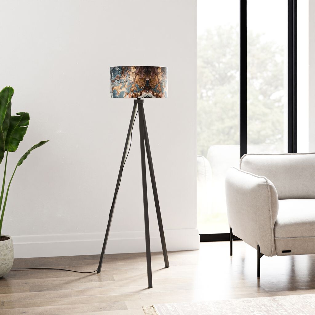 

'Royal Tunbridge Wells' Торшер на штативе 140 x 40 см черный/гранитный узор lux.pro, серый