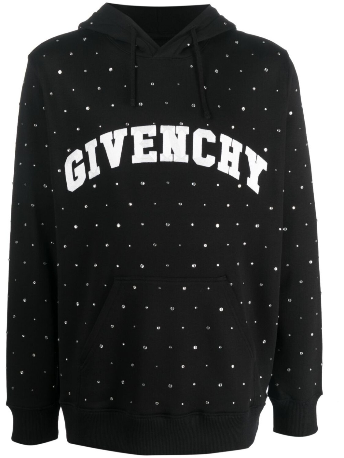 

Givenchy худи со стразами и логотипом, черный