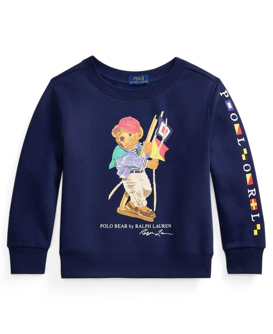 Детская толстовка Polo Bear с круглым вырезом для мальчиков 2-7 лет Polo Ralph Lauren, bear newport темно-синий