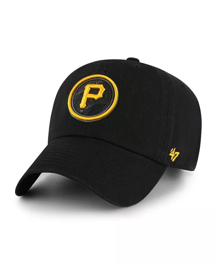 

Мужская черная регулируемая кепка Pittsburgh Pirates 2023 City Connect Clean Up '47 Brand, черный