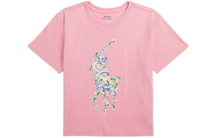 Детская розовая футболка Polo Ralph Lauren SS24 — фото 2