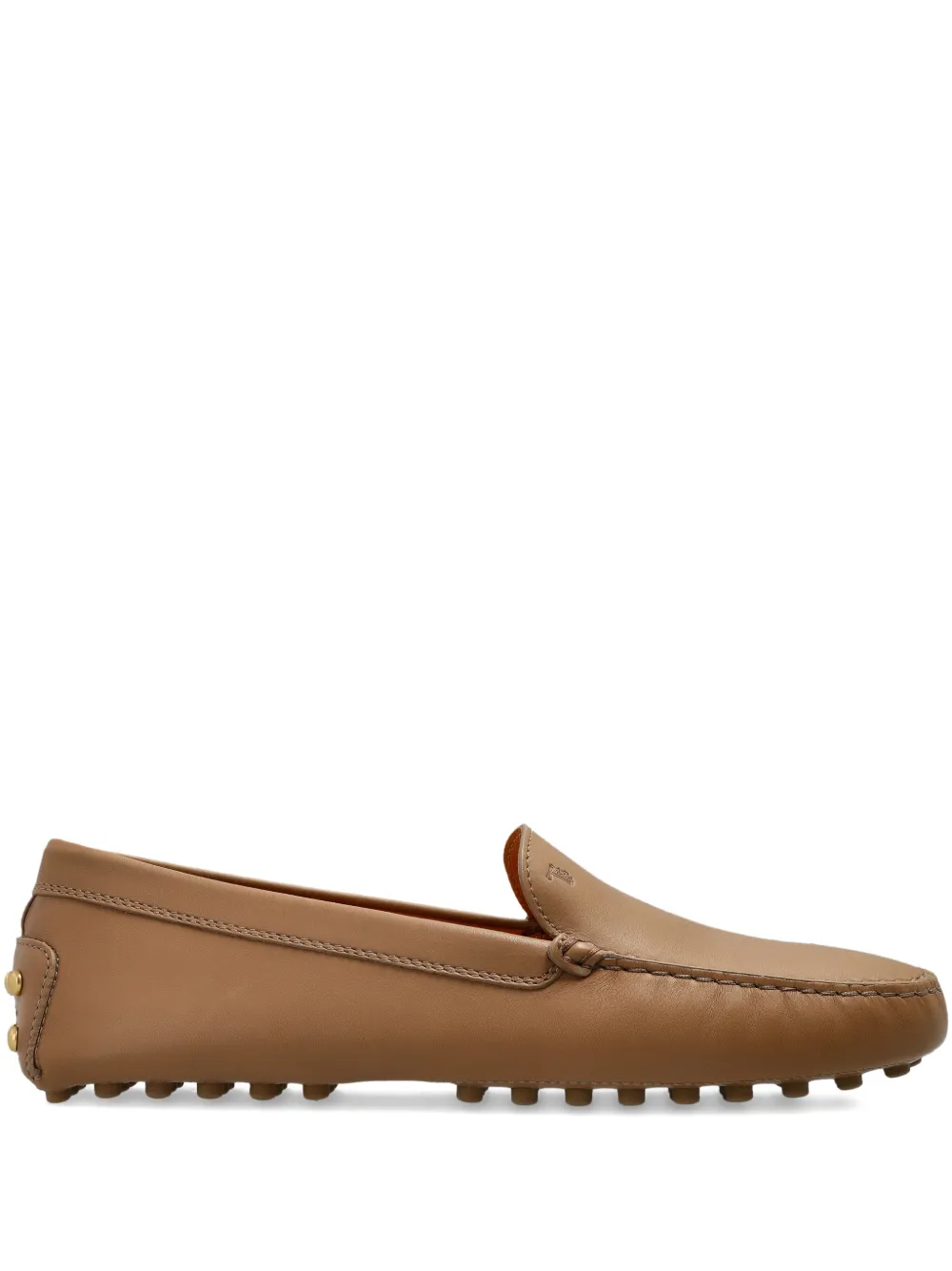 Лоферы из кожи с заклепками Tod'S, нейтральный