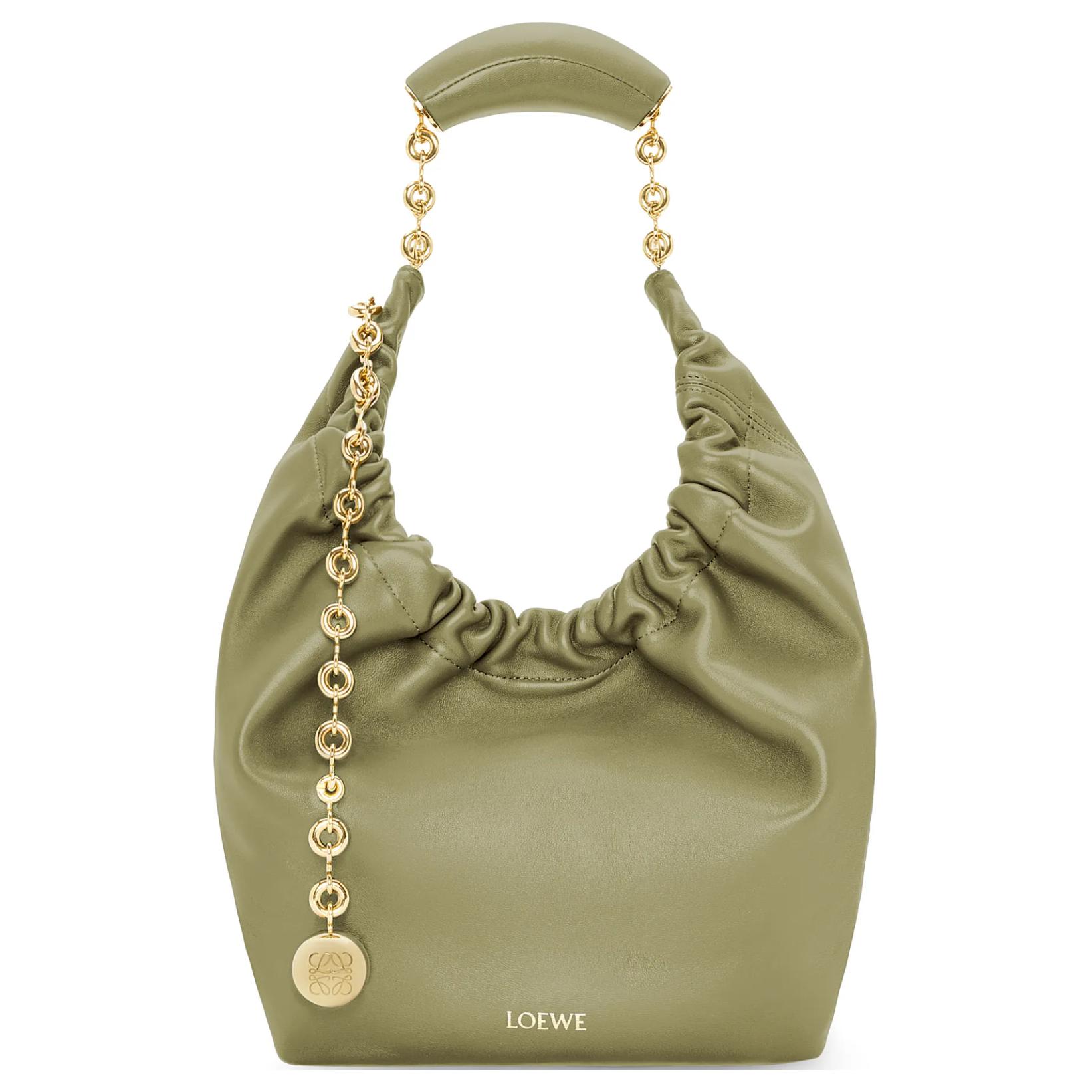 

LOEWE Наппа из овчины наплечная сумка через плечо маленькая женская эвкалипт зеленая