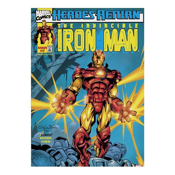 

Картина на холсте Marvel The Invincible Iron Man, разноцветный
