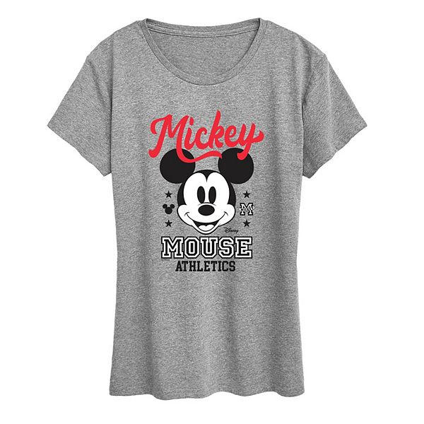 

Женская футболка с принтом Mickey Mouse Athletics Disney, Heather Gray